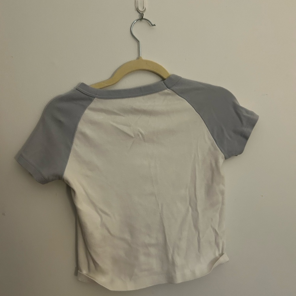 White and Gray Raglan T-Shirt